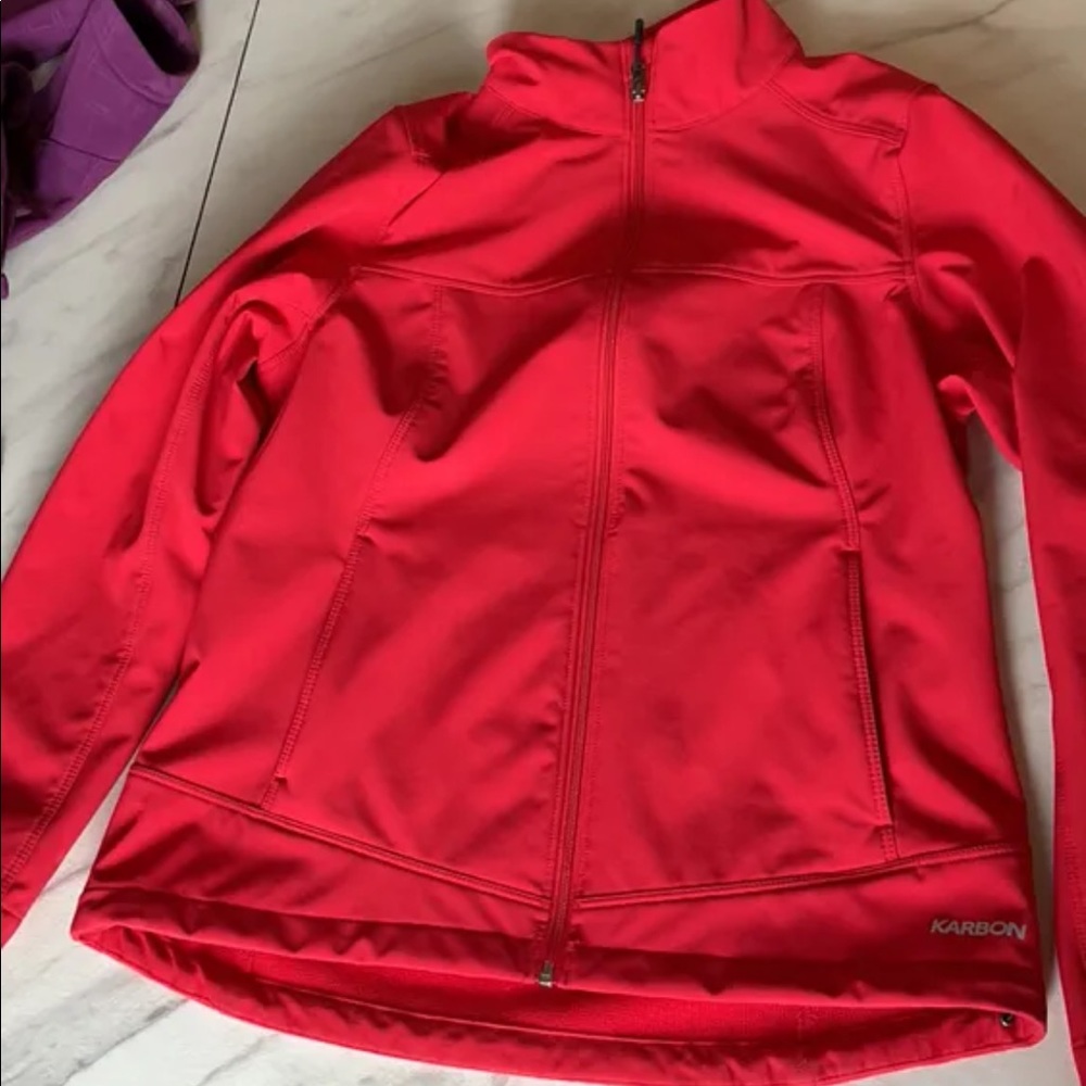 Windbreaker jacket red, brand :Karbon, size L